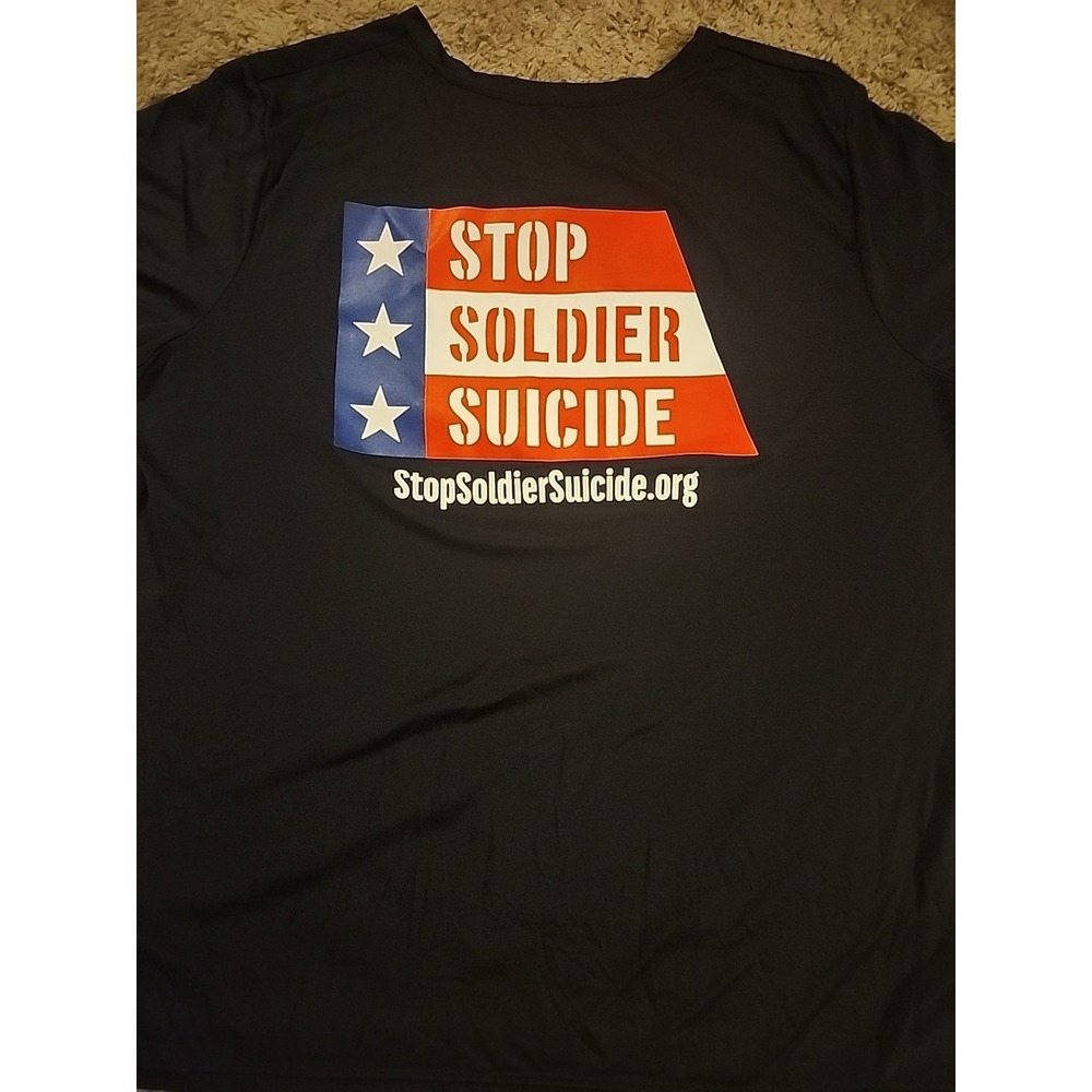 SSS STOP SOLDIER SUICIDE.Org, Womes's  Black  XXL (2X) T Shirt  NWOT Vneck